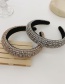 Fashion Silver Rhinestone-studded Sponge Broad-brimmed Headband