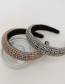 Fashion Silver Rhinestone-studded Sponge Broad-brimmed Headband