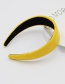 Fashion Yellow Leather Sponge Solid Color Hair Band