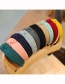 Fashion Ginger Pure Color Striped Knitted Headband With Knotted Yarn In The Middle
