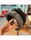 Fashion Black Pure Color Striped Knitted Headband With Knotted Yarn In The Middle