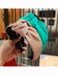 Fashion Khaki Water Ripple Pu Leather Wide Side Knotted Headband