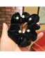 Fashion Gray Fabric Gold Velvet Large Intestine Ring Pearl Hair Rope