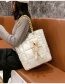 Fashion White Chain Large Capacity Down Bag Multifunctional Waterproof Shoulder Bag