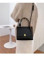 Fashion Black Large Capacity Stone Pattern One-shoulder Messenger Bag