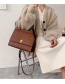 Fashion Dark Brown Large Capacity Stone Pattern One-shoulder Messenger Bag