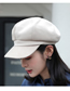 Fashion Adult Navy Colorblock Plaid Woolen Parent-child Octagonal Hat