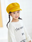 Fashion Mango Yellow Solid Color Stitching Children S Octagonal Beret