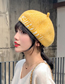 Fashion Red Wine Letter Wool Contrast Beret