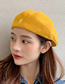 Fashion C Beige Knitted Letter Embroidery Octagonal Beret