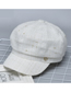 Fashion White Diamond Five-pointed Star Houndstooth Octagonal Hat