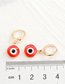 Fashion Blue Bound Eyes Resin Alloy Round Earrings