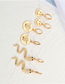 Fashion Gold Color Openwork Smiley Hollow Animal Smiley Round Angel Snake Earrings