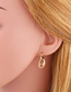 Fashion Oval Geometric Lock Smooth Pig Nose Earrings
