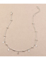 Fashion Silver Color Pentagram Pendant Round Bead Chain Necklace