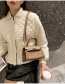 Fashion Brown Stone Pattern Lock Diagonal Shoulder Bag