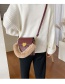 Fashion Brown Embroidered Rhombus Plush Love Lock Shoulder Messenger Bag