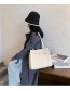 Fashion White Large-capacity Belt Buckle Solid Color Mother-and-child Shoulder Bag