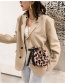 Fashion Pink Leopard Print Plush Chain Shoulder Crossbody Bag