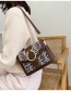 Fashion Coffee Color Woolen Broadband Antlers Shoulder Messenger Bag