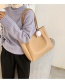 Fashion Khaki Large Capacity Chain Gilt Letter Shoulder Bag