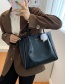 Fashion Black Large Capacity Chain Gilt Letter Shoulder Bag