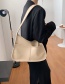 Fashion Coffee Color Large Capacity Solid Color Stitching Shoulder Bag