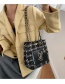 Fashion Black Chain Woolen Stitching Fawn Crossbody Shoulder Bag