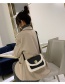 Fashion Coffee Color Flap Shoulder Crossbody Bag With Raw Edge Lock