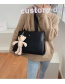 Fashion Black Bear Doll Solid Color One-shoulder Armpit Bag