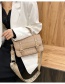 Fashion Brown Crocodile Pattern Wide Shoulder Strap One-shoulder Cross Bag