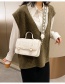 Fashion White Crocodile Pattern Wide Shoulder Strap One-shoulder Cross Bag