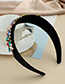 Fashion Color Velvet Alloy Diamond Headband