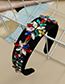 Fashion Color Velvet Alloy Diamond Headband