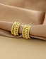 Fashion Gold Color Alloy Braided Geometric Stud Earrings
