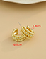 Fashion Gold Color Alloy Braided Geometric Stud Earrings