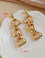 Fashion Gold Color Resin Geometric Chain Earrings