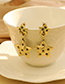 Fashion Gold Color Alloy Diamond Five-pointed Star Earrings