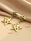 Fashion Gold Color Alloy Diamond Five-pointed Star Earrings