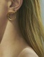 Fashion Single Gold Metal Cross Knot Irregular Earrings