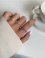 Fashion Silver-diamond Chain Alloy Twist Ring With Diamonds