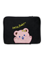 Fashion Light Purple Bear Letter Embroidery Tablet Bag