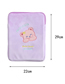 Fashion Light Purple Bear Letter Embroidery Tablet Bag
