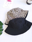 Fashion White Leopard Double-sided Leopard Print Fisherman Hat
