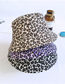 Fashion Purple Leopard Double-sided Leopard Print Fisherman Hat