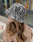 Fashion Black And White Zebra Print Fisherman Hat