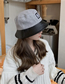 Fashion Dark Gray Letter Mark Stitching Contrast Color Fisherman Hat