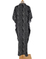 Fashion (black And White Robe) Loose Large Size Striped Polka Dot Leopard Print Cardigan Sun Protection