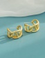 Fashion Gold Color Alloy Round Ear Studs