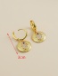 Fashion Gold Color Copper Inlaid Zircon Eye Stud Earrings